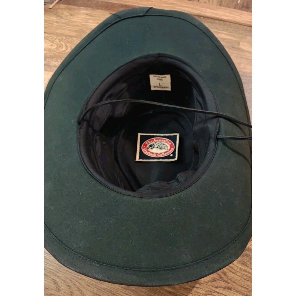 The Australian Outback Collection Oilcloth Hat Unisex Large Black Made In USA - Picture 6 of 9